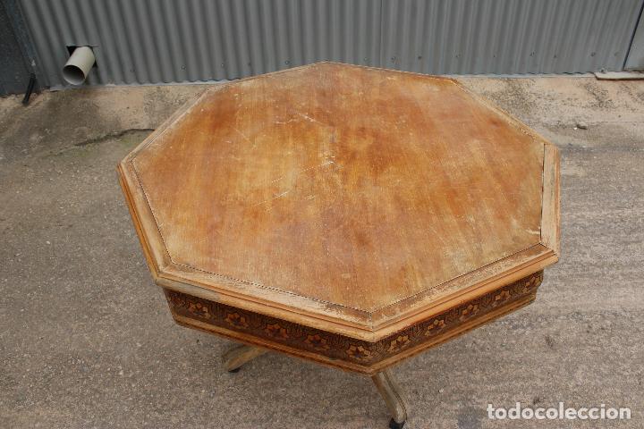 Antig&uuml;edades: mesa de marqueteria en madera de haya - Foto 7