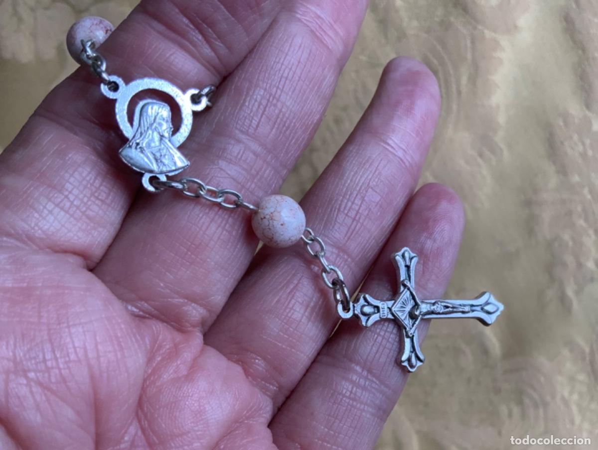 Antig&uuml;edades: ROSARIO DECENARIO CUENTAS ROSAS - Foto 5