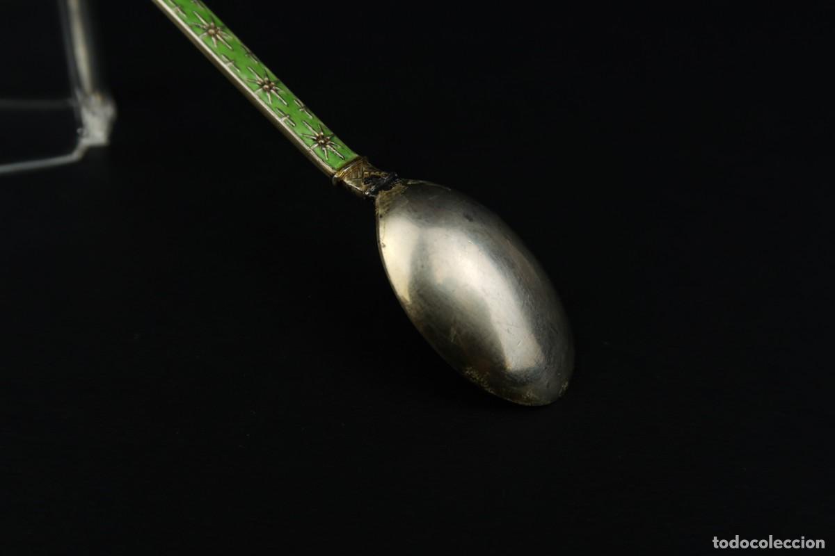 Antig&uuml;edades: Antigua Cuchara de Plata y Esmaltes - Foto 10