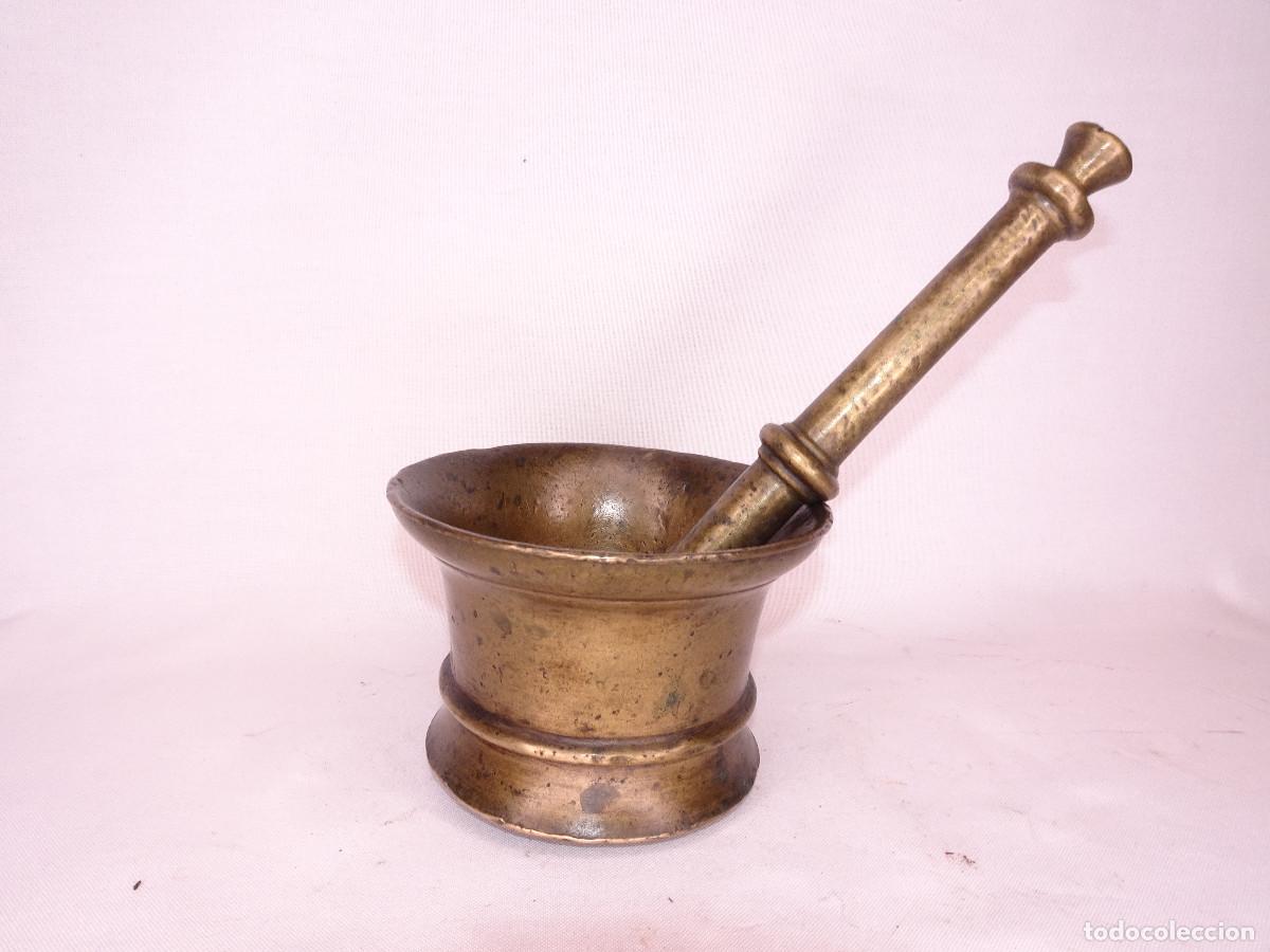 Antig&uuml;edades: Almirez / mortero antiguo en bronce Espa&ntilde;ol - Foto 1