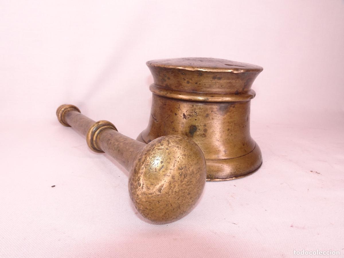 Antig&uuml;edades: Almirez / mortero antiguo en bronce Espa&ntilde;ol - Foto 6