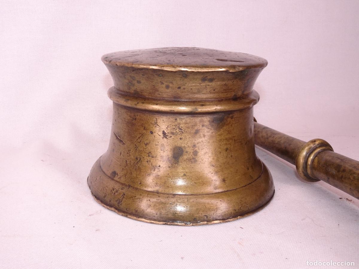 Antig&uuml;edades: Almirez / mortero antiguo en bronce Espa&ntilde;ol - Foto 7