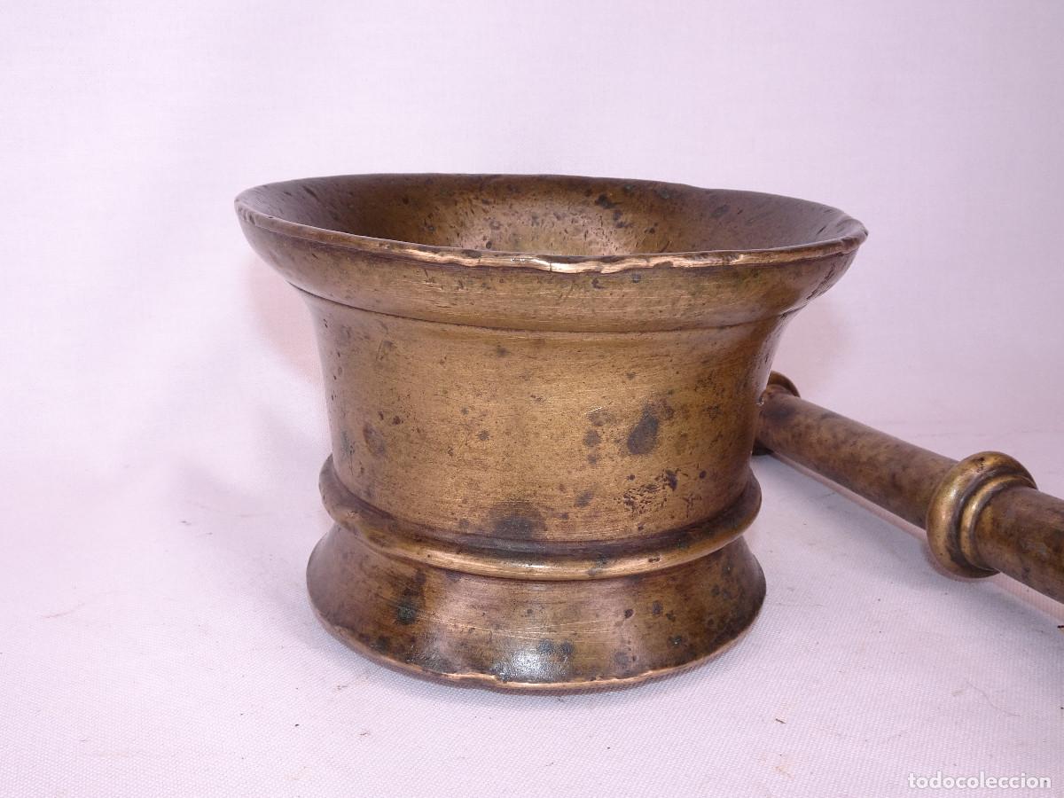 Antig&uuml;edades: Almirez / mortero antiguo en bronce Espa&ntilde;ol - Foto 8