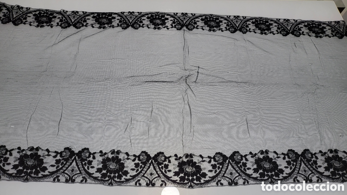 Antig&uuml;edades: ANTIGUA MANTILLA ENCAJE - Foto 6
