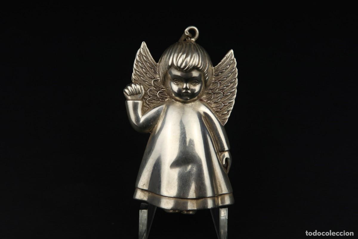 Antig&uuml;edades: Antiguo Colgante Angel de Plata - Foto 1