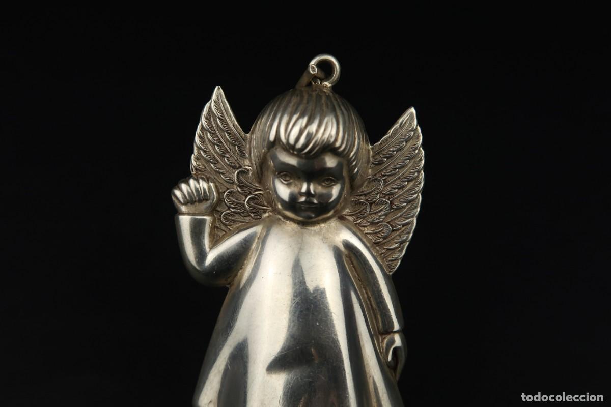 Antig&uuml;edades: Antiguo Colgante Angel de Plata - Foto 3