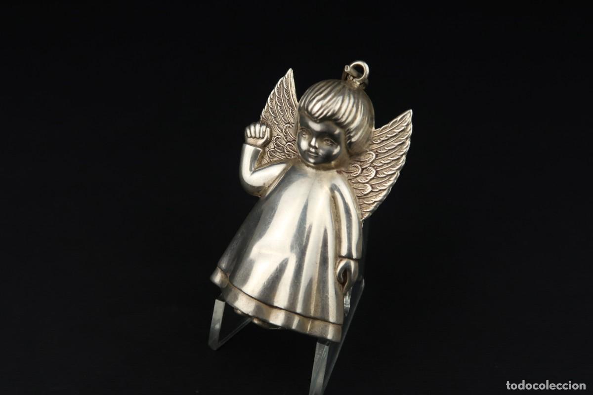 Antig&uuml;edades: Antiguo Colgante Angel de Plata - Foto 5