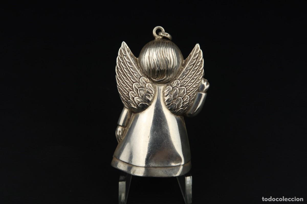 Antig&uuml;edades: Antiguo Colgante Angel de Plata - Foto 6