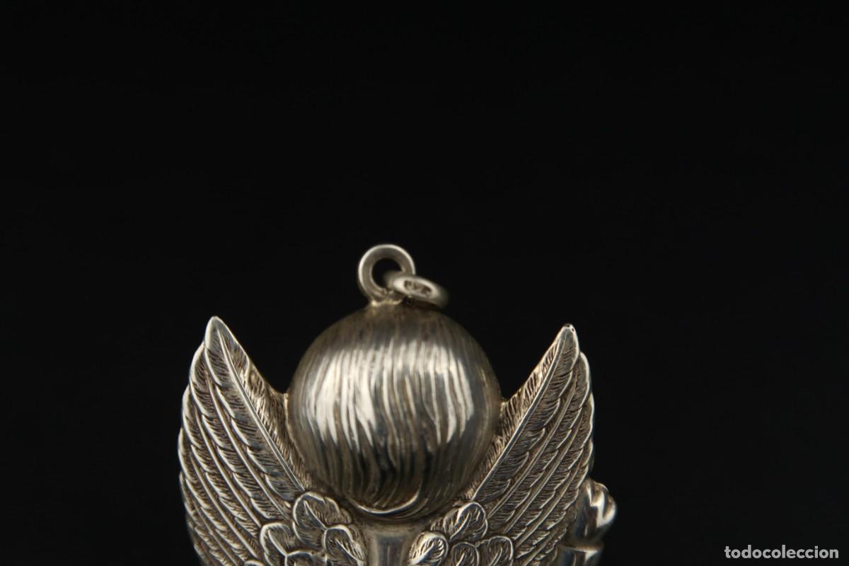 Antig&uuml;edades: Antiguo Colgante Angel de Plata - Foto 7