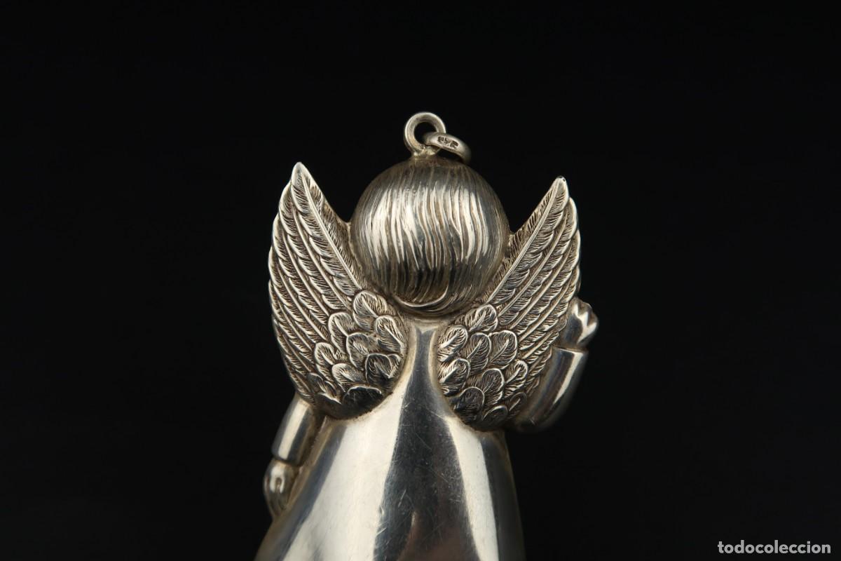 Antig&uuml;edades: Antiguo Colgante Angel de Plata - Foto 8
