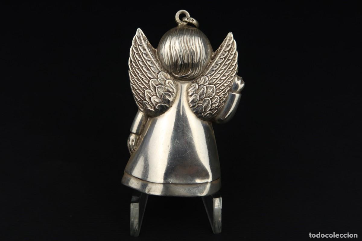 Antig&uuml;edades: Antiguo Colgante Angel de Plata - Foto 9