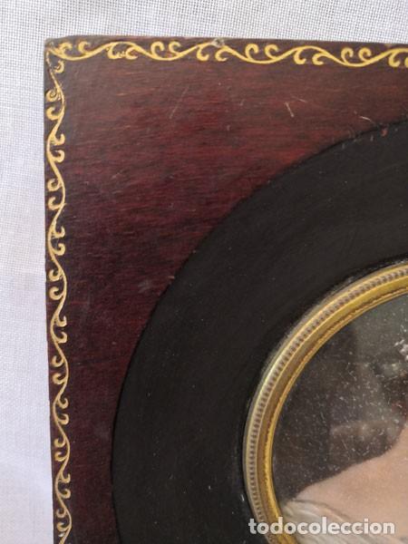 Antig&uuml;edades: MARCO ISABELINO DE CAOBA CON L&Aacute;MINA - Foto 3