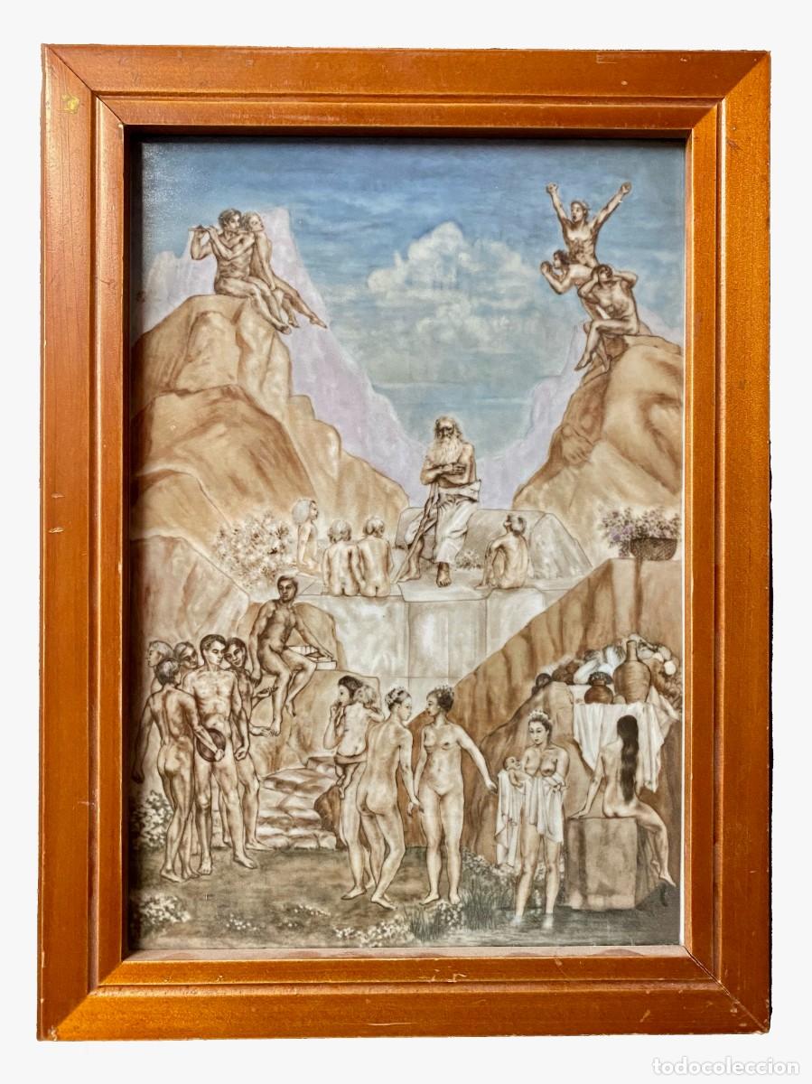 Antig&uuml;edades: azulejo, escena de moises en el nilo. Ver - Foto 1