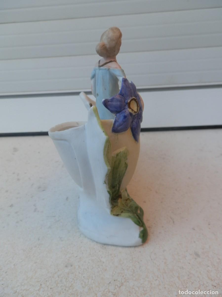 Antig&uuml;edades: ANTIGUO VIOLETERO EN PORCELANA BISCUIT. - Foto 4