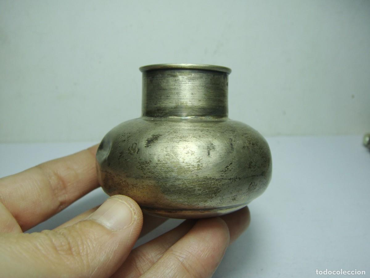 Antig&uuml;edades: Tintero antiguo de Plata. - Foto 4