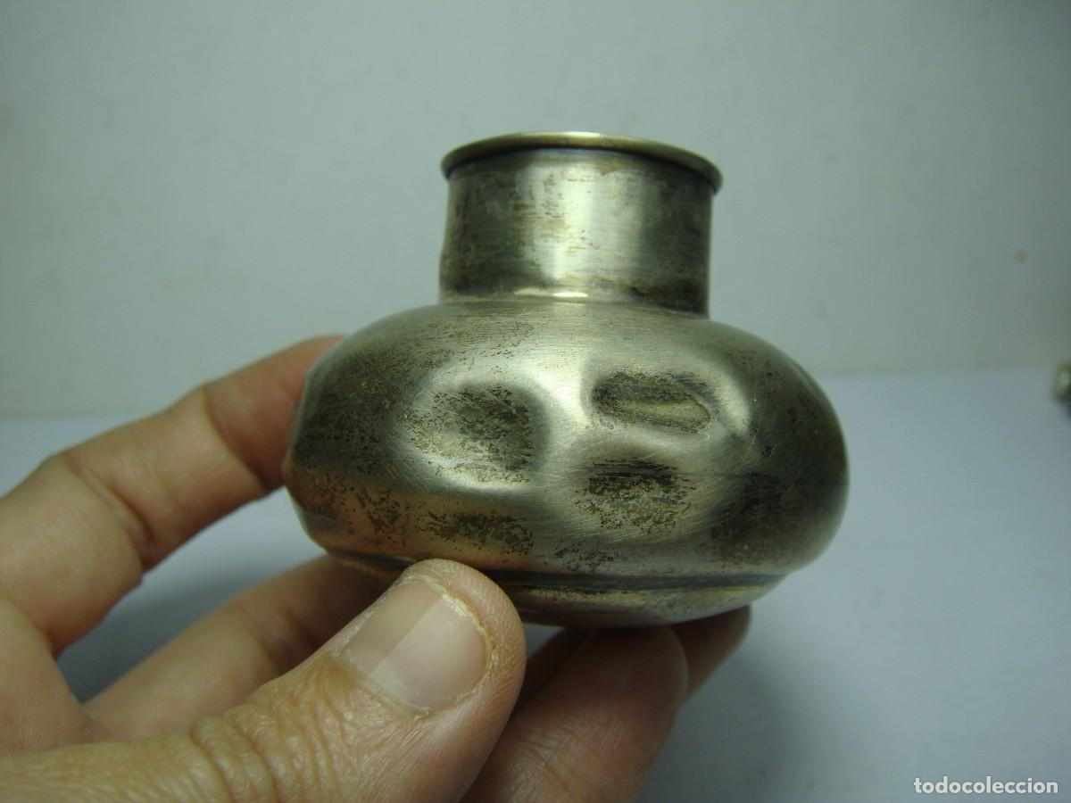 Antig&uuml;edades: Tintero antiguo de Plata. - Foto 5
