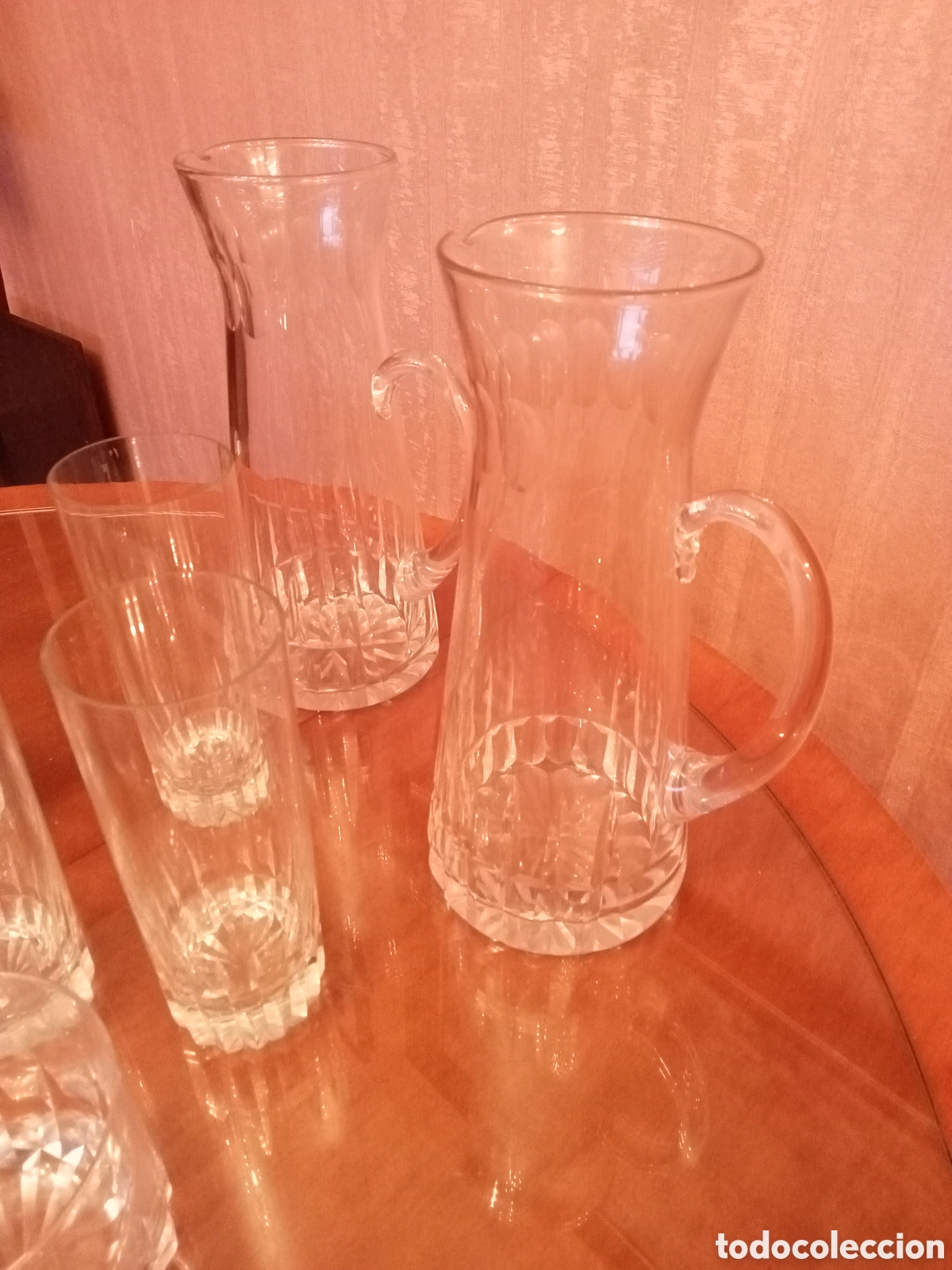 Antig&uuml;edades: LOTE VASOS Y JARRAS CRISTAL - Foto 4