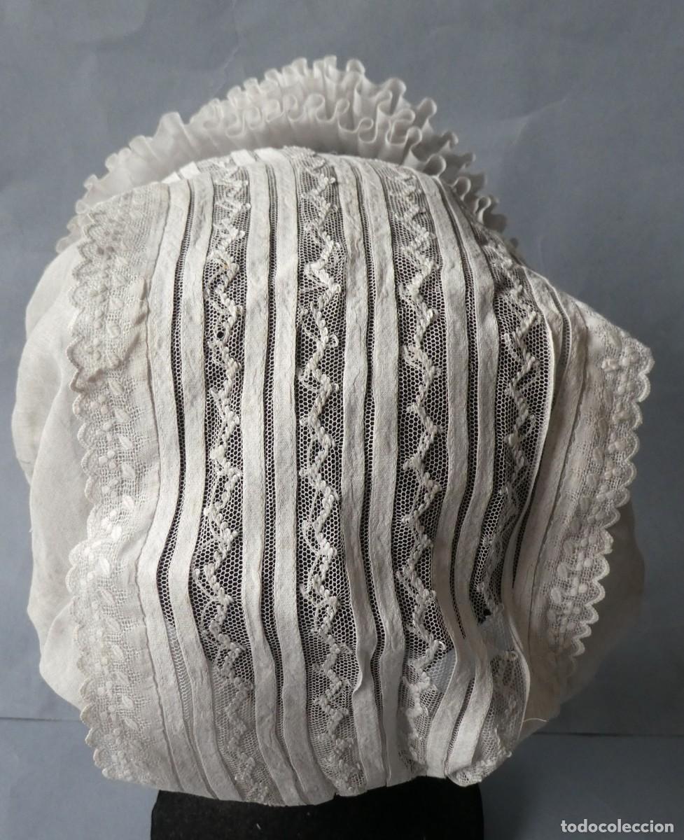 Antig&uuml;edades: ANTIGUO GORRO DE ENCAJE S. XIX - Foto 4