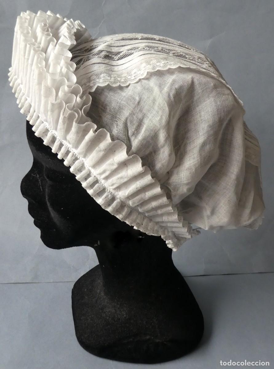 Antig&uuml;edades: ANTIGUO GORRO DE ENCAJE S. XIX - Foto 5