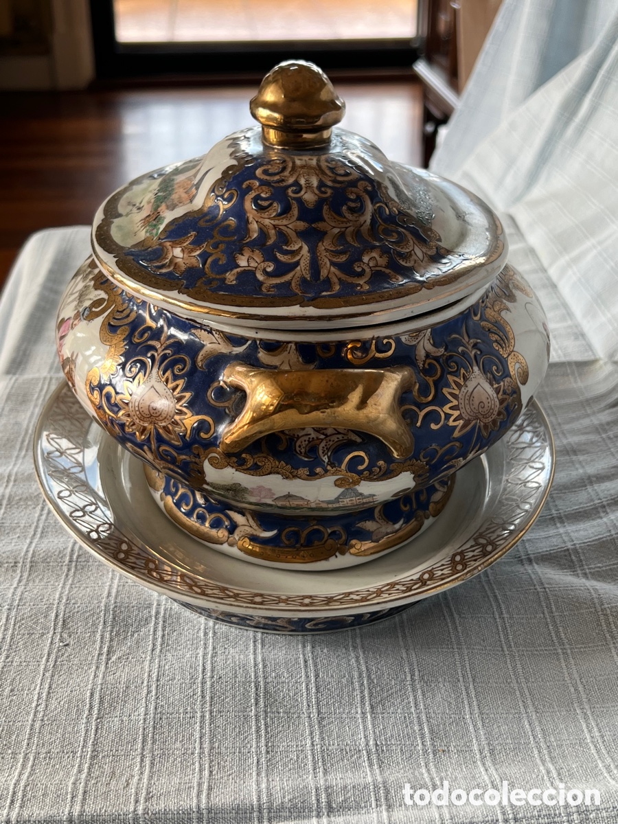 Antig&uuml;edades: Sopera porcelana China - Foto 3