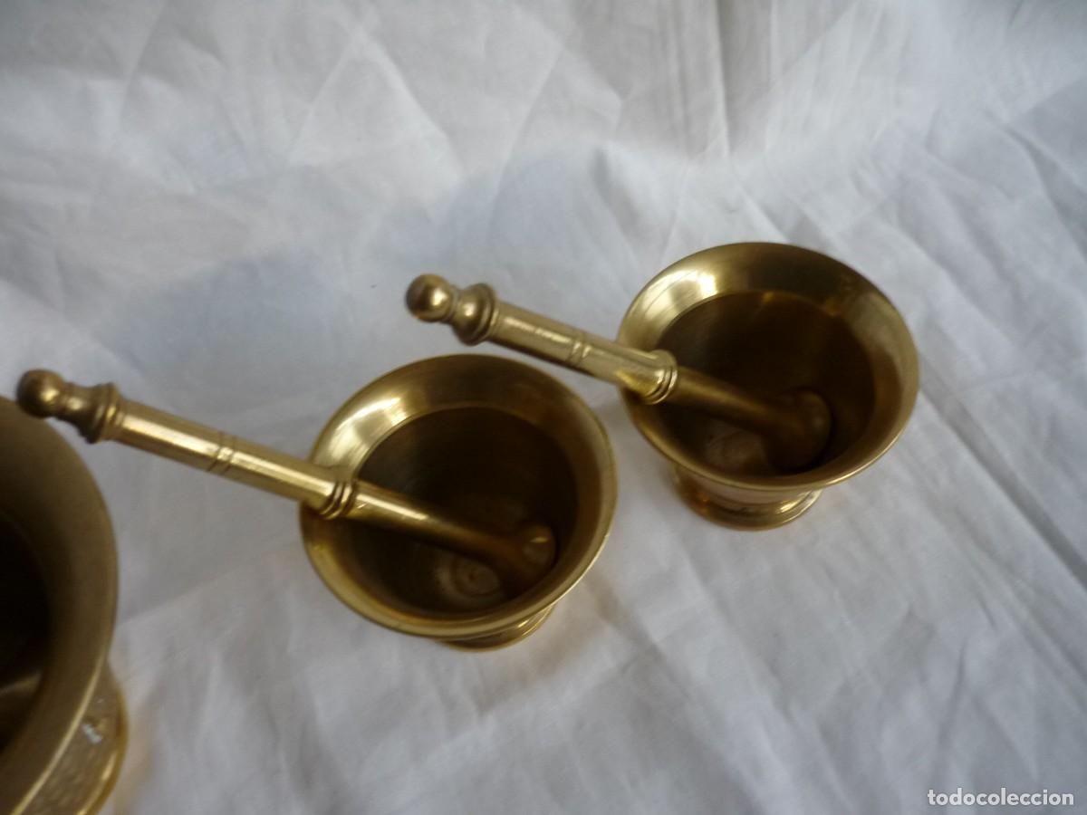 Antig&uuml;edades: 3 morteros almireces de bronce - Foto 4