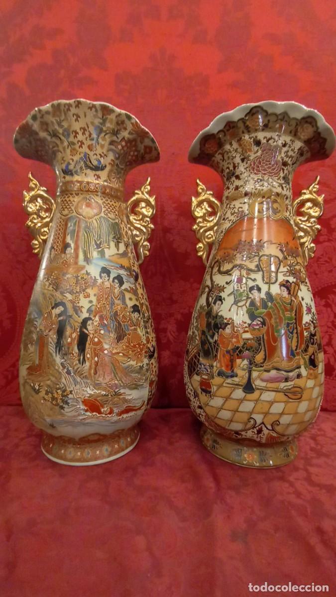 Antig&uuml;edades: Pareja jarrones porcelana china - Foto 1