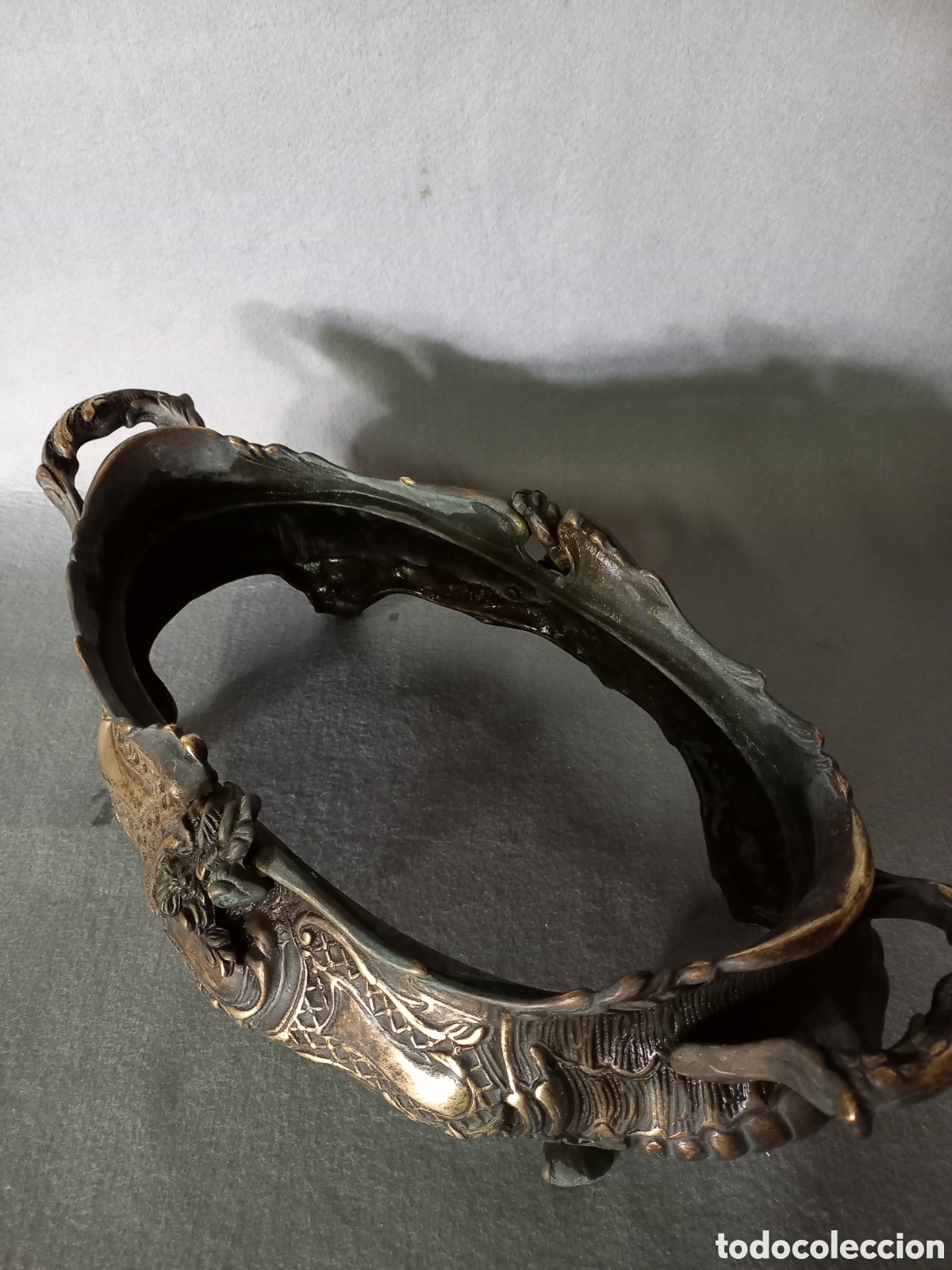 Antig&uuml;edades: Gran centro de mesa de bronce - Foto 3