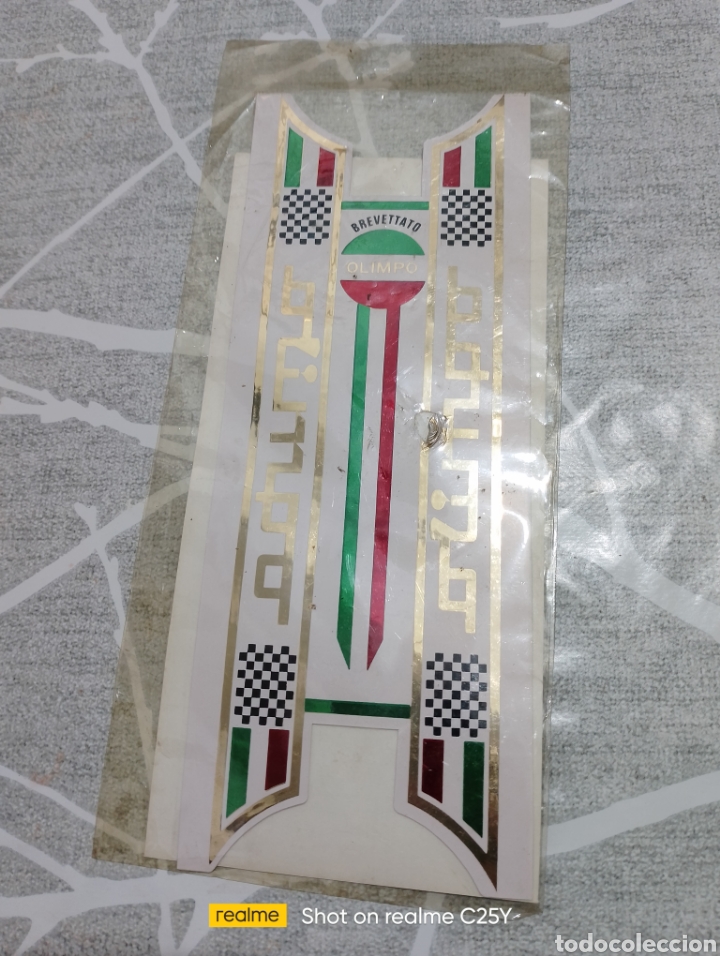 Antig&uuml;edades: Antiguo pack de pegatinas para bicicleta Olimpo