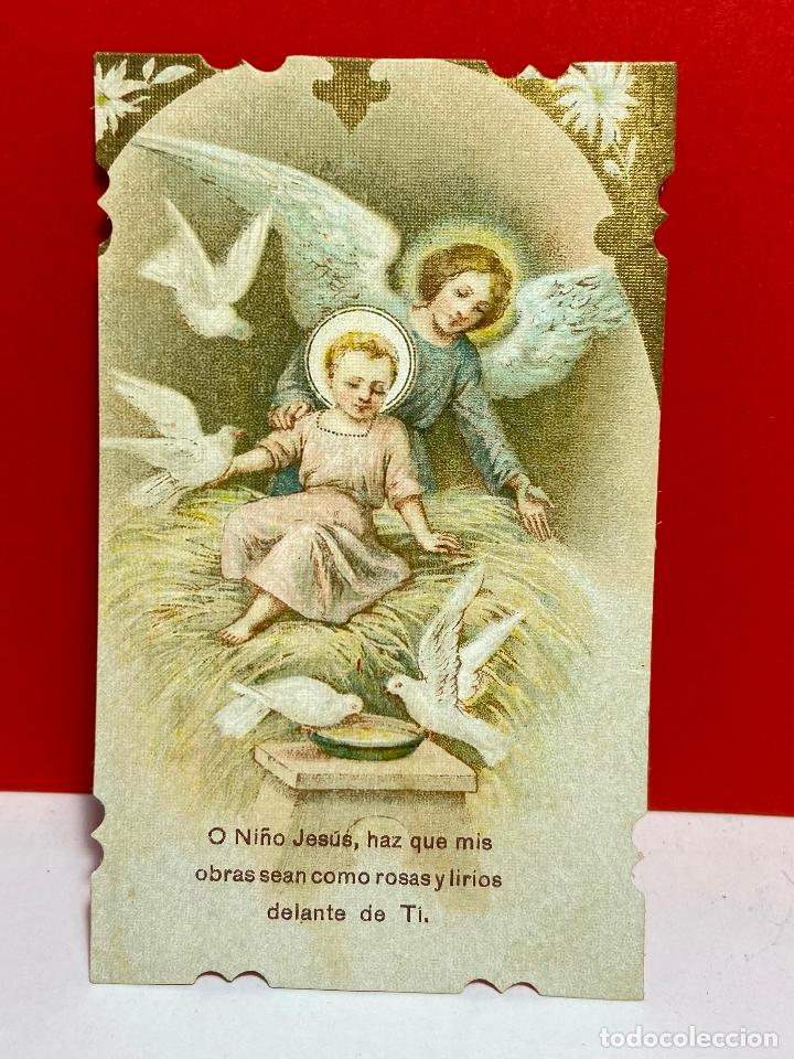 Antig&uuml;edades: 109-Ni&ntilde;o Jes&uacute;s. Troquelada. - Foto 1