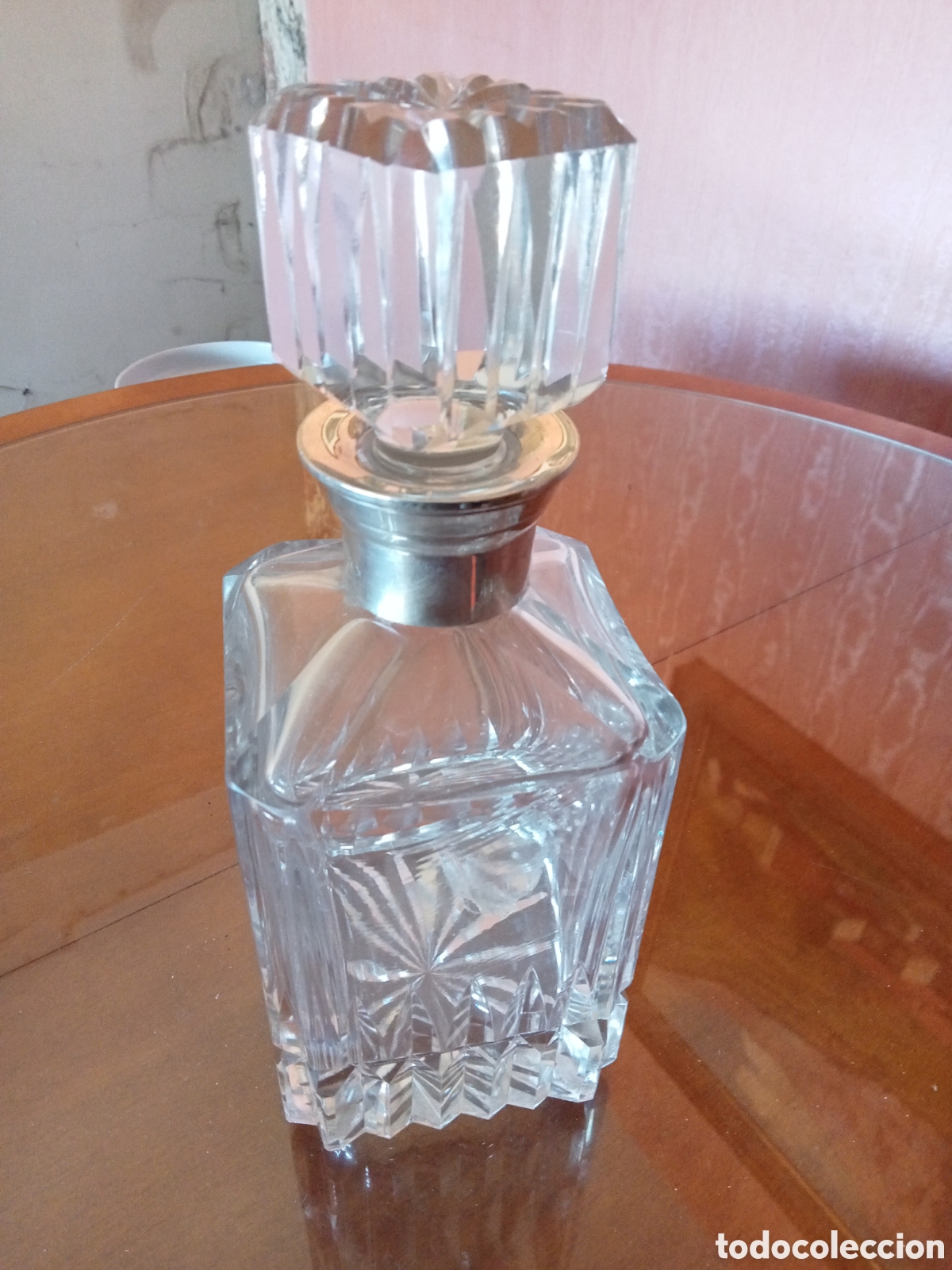 Antig&uuml;edades: LICORERA CRISTAL Y PLATA - Foto 1