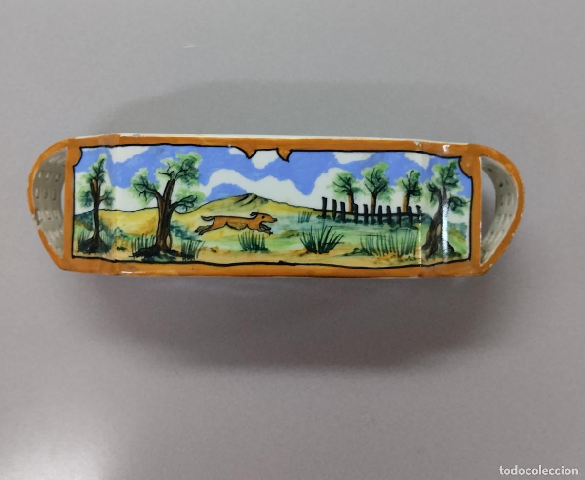 Antig&uuml;edades: Macetero de cer&aacute;mica de Talavera S. XIX - Foto 2