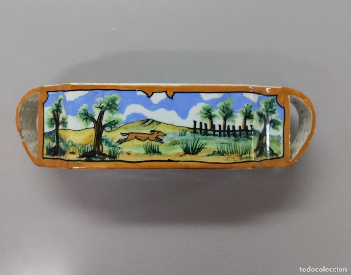 Antig&uuml;edades: Macetero de cer&aacute;mica de Talavera S. XIX - Foto 3