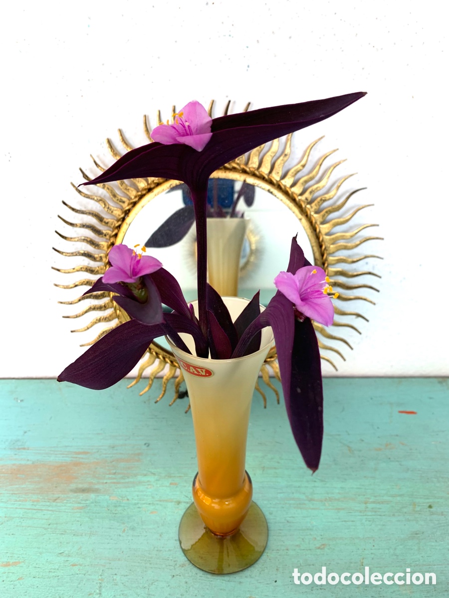 Antig&uuml;edades: VIOLETERO CRISTAL OPALINO - Foto 5