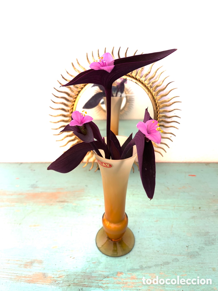 Antig&uuml;edades: VIOLETERO CRISTAL OPALINO - Foto 1