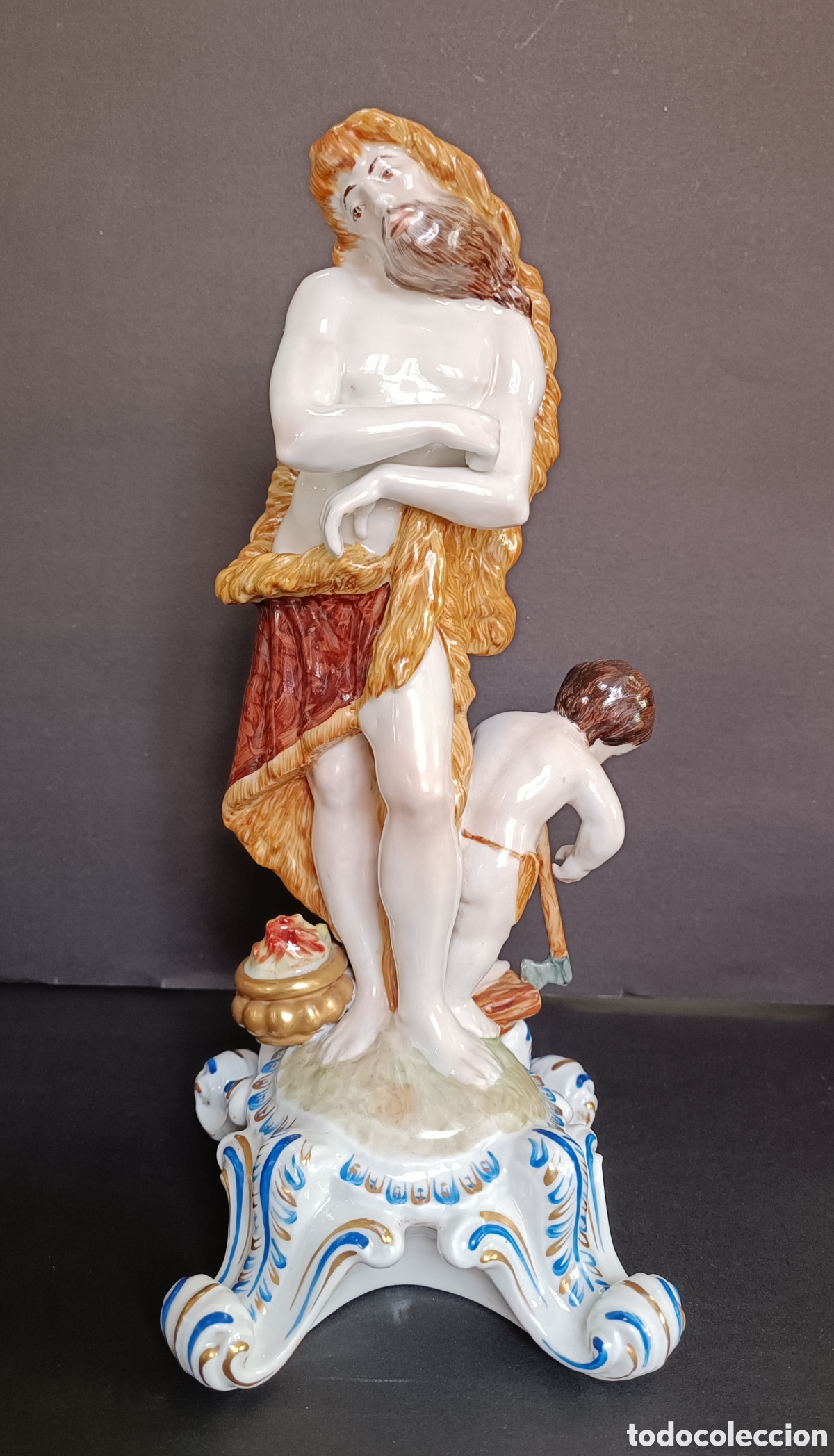 Antiguidades: figura en porcelana espa&ntilde;ola fundacion franco