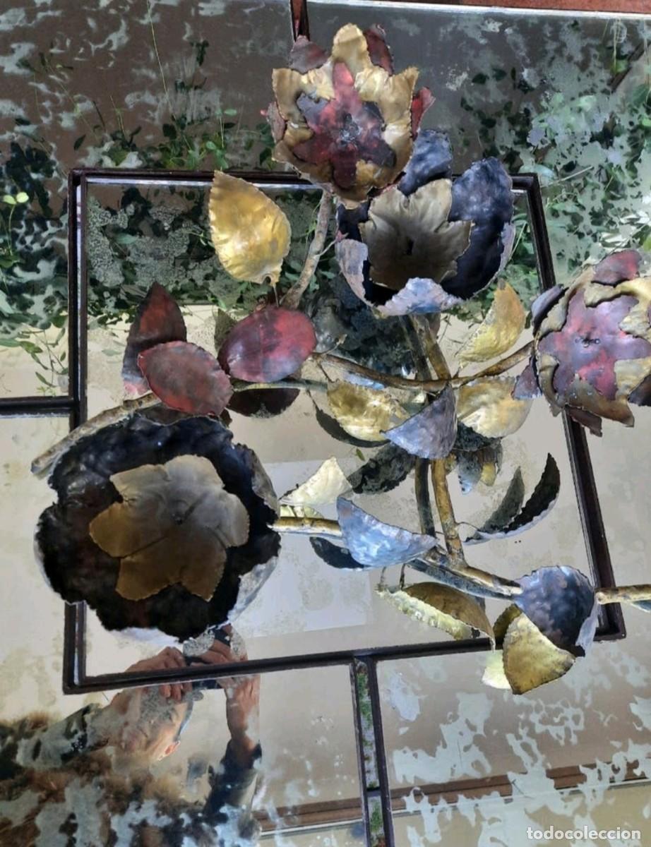 Antig&uuml;edades: Centro de mesa de flores para velas - Foto 1