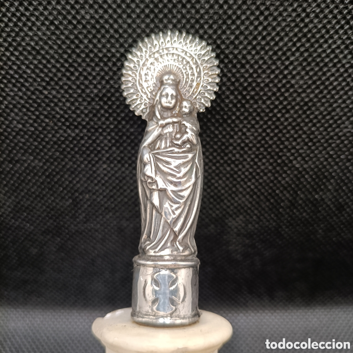 Antig&uuml;edades: Antigua Virgen del Pilar en Plata - Foto 4