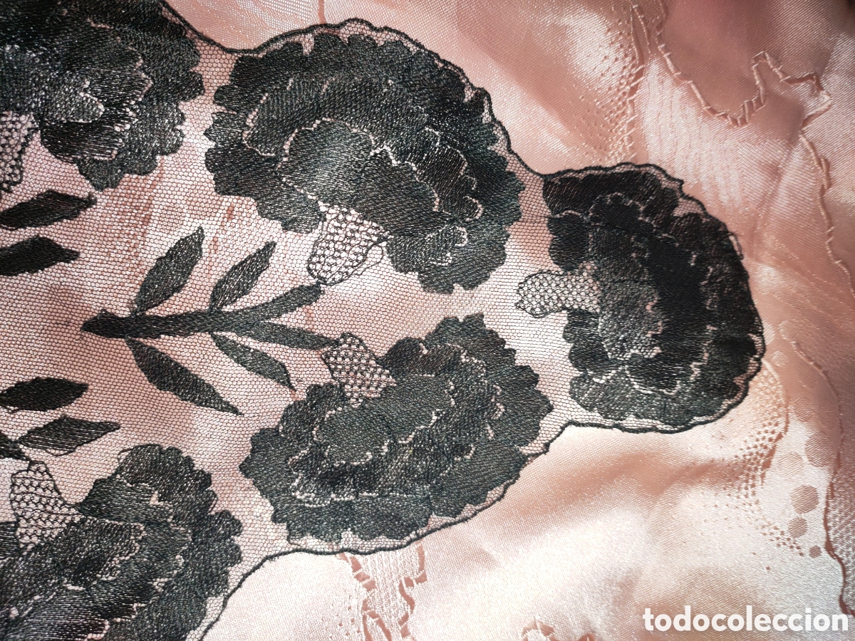 Antig&uuml;edades: MANTILLA DE 3 PICOS ANTIGUA - Foto 4