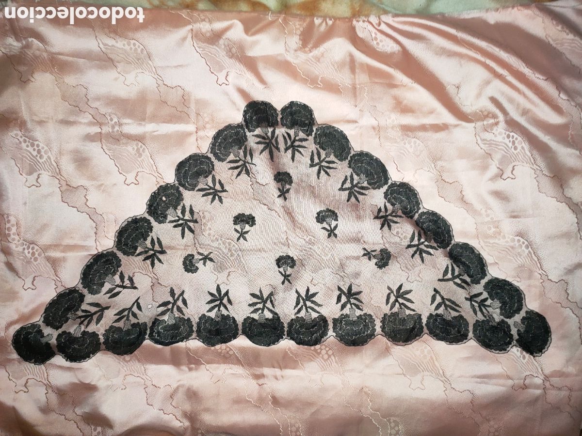 Antig&uuml;edades: MANTILLA DE 3 PICOS ANTIGUA - Foto 7