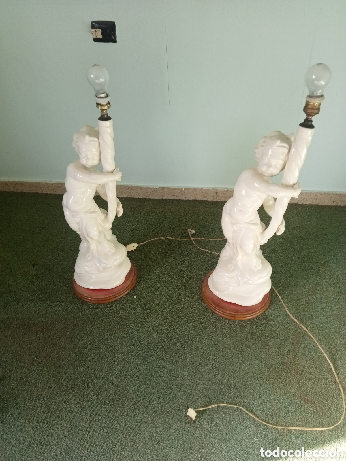 Antig&uuml;edades: LAMPARAS PORCELANA CH HISPANIA - Foto 1