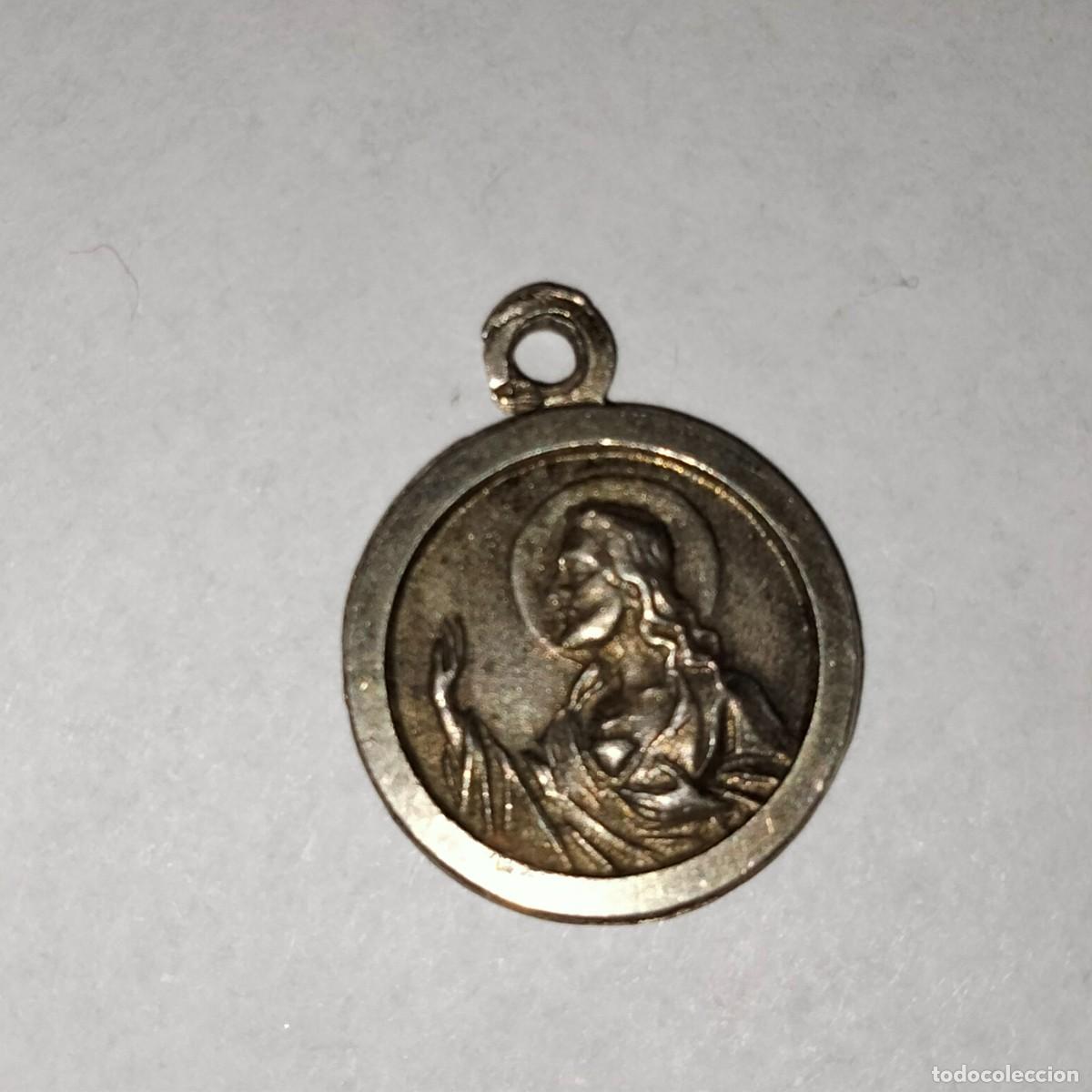 Antig&uuml;edades: Medalla del Sagrado Coraz&oacute;n de Jes&uacute;s -plata - Foto 2