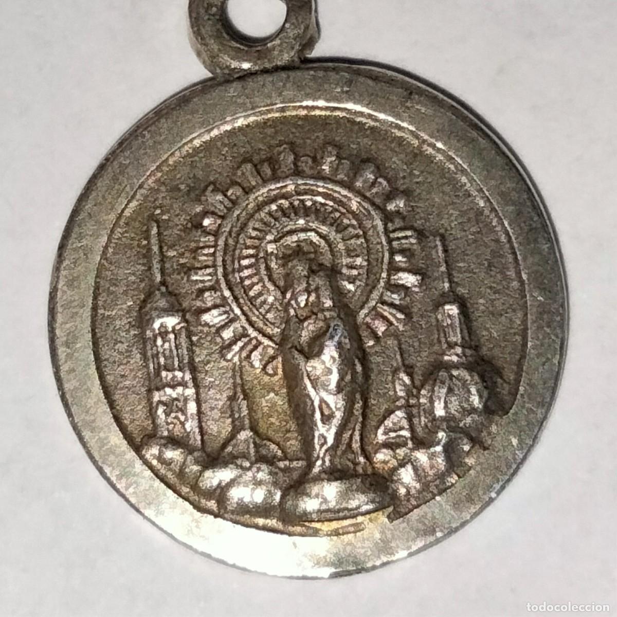 Antig&uuml;edades: Medalla del Sagrado Coraz&oacute;n de Jes&uacute;s -plata - Foto 3