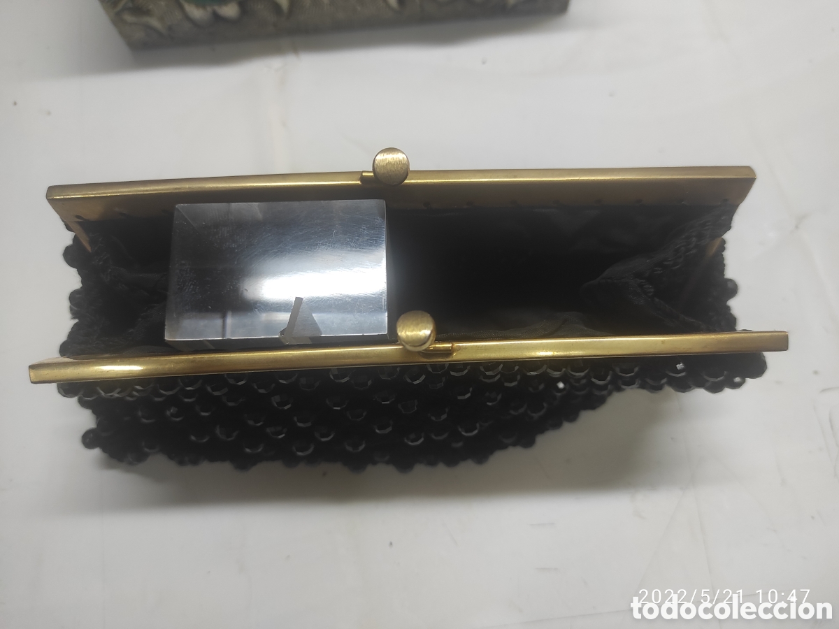 Antig&uuml;edades: BOLSO CON ABALORIOS BORDADOS - Foto 3