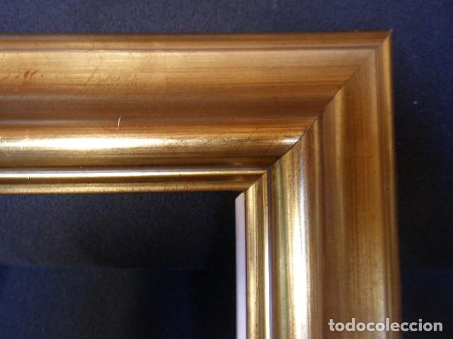 Antig&uuml;edades: Marco de madera, con p&aacute;tina dorada - Foto 3