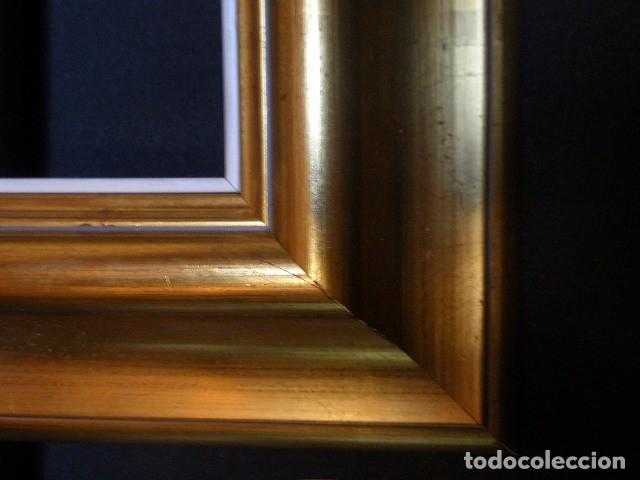 Antig&uuml;edades: Marco de madera, con p&aacute;tina dorada - Foto 5