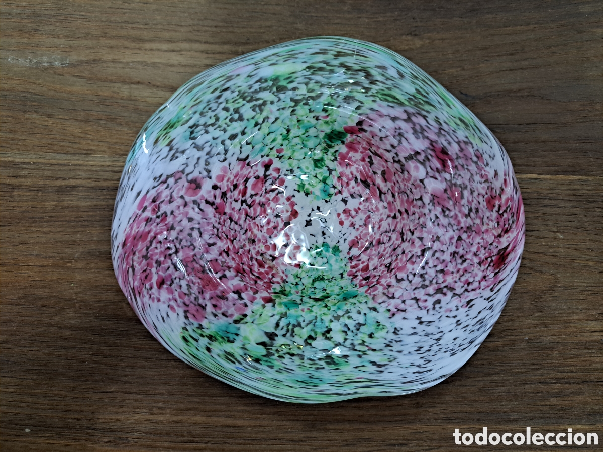 Antig&uuml;edades: MUY BONITO CENTRO DE CRISTAL DE MURANO - Foto 3