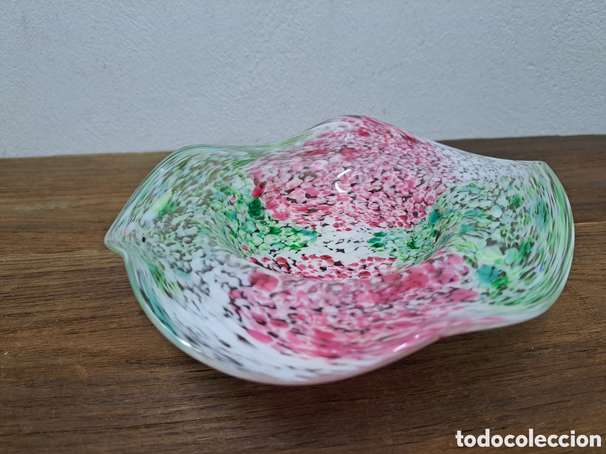 Antig&uuml;edades: MUY BONITO CENTRO DE CRISTAL DE MURANO - Foto 5