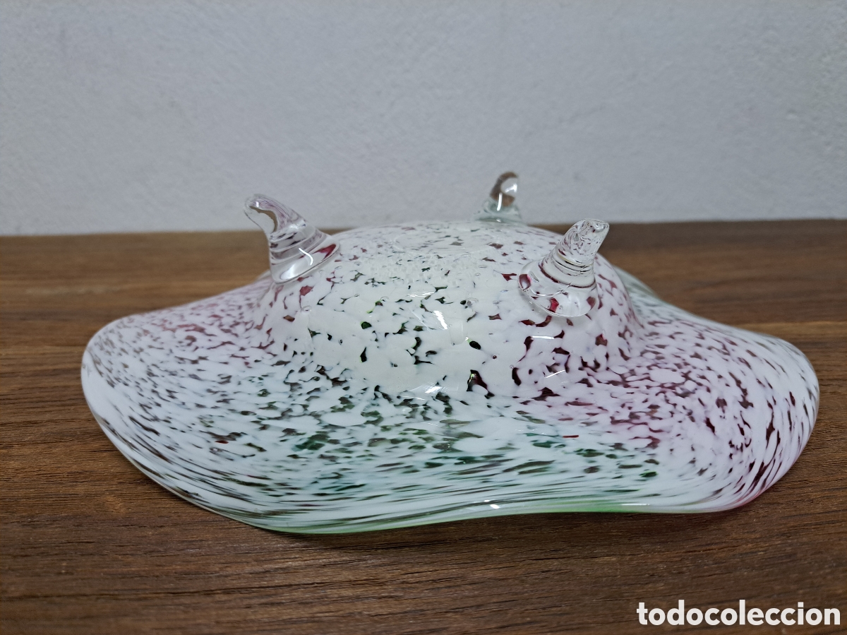 Antig&uuml;edades: MUY BONITO CENTRO DE CRISTAL DE MURANO - Foto 7