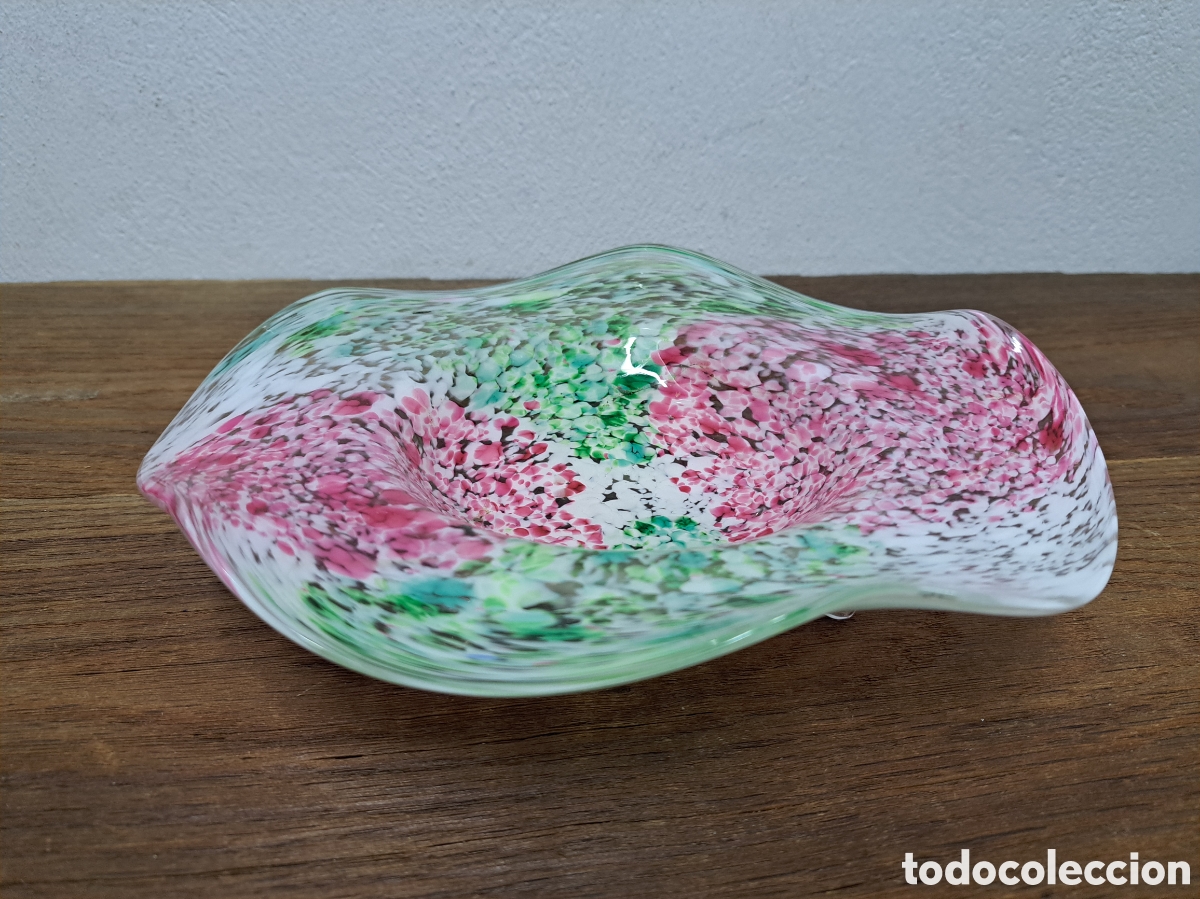 Antig&uuml;edades: MUY BONITO CENTRO DE CRISTAL DE MURANO - Foto 1