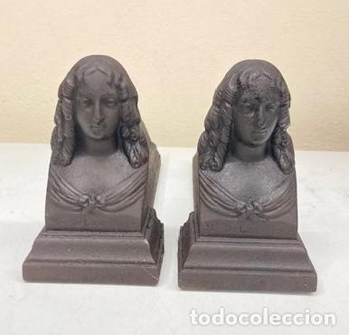 Antig&uuml;edades: Pareja de morillos busto de mujer - Foto 1
